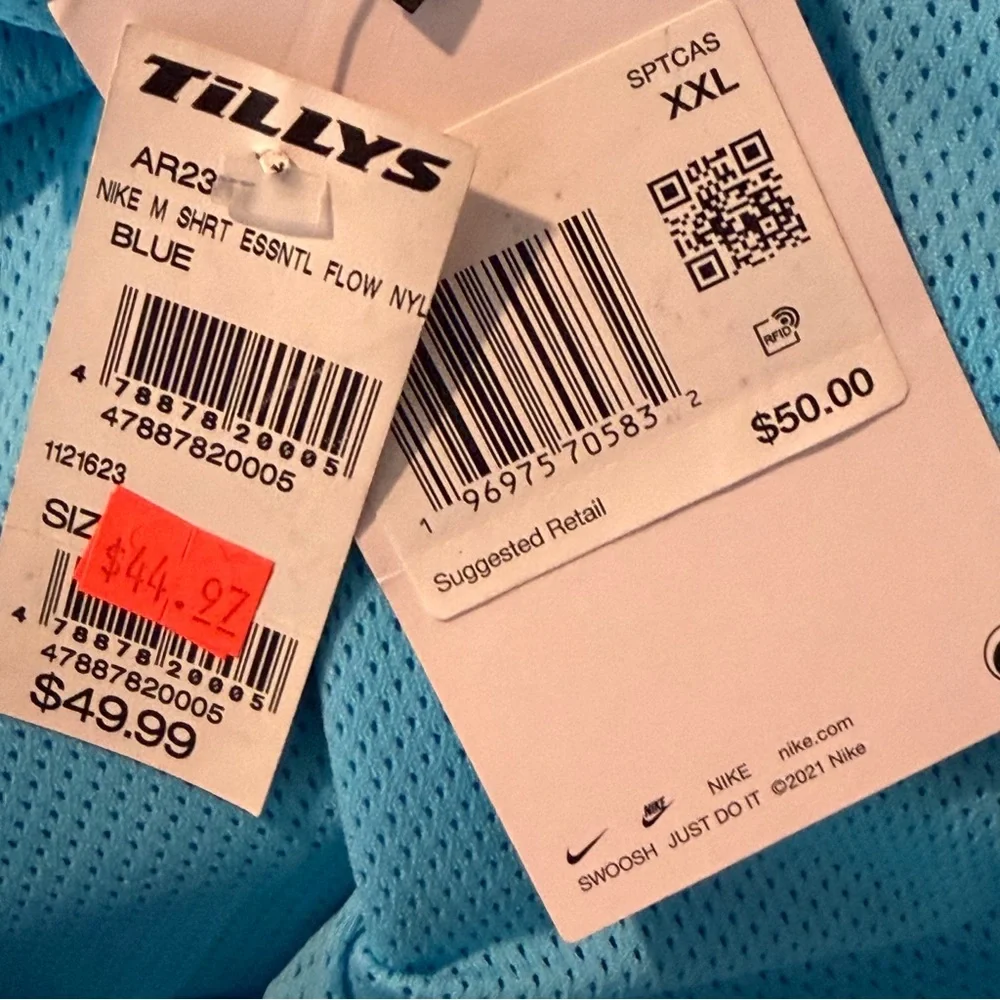 Nike Men’s Woven Flow -SZ XXL- Light Blue Mesh Lined Athletic Shorts
